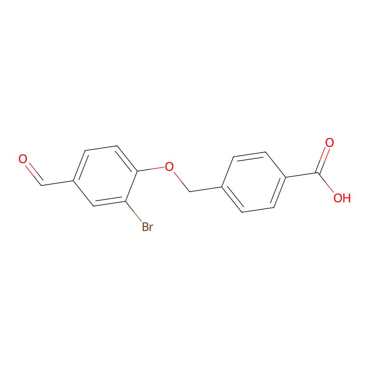 4-[(2-Bromo-4-formylphenoxy)methyl]benzoic acid molecular structure, CAS 426231-29-0