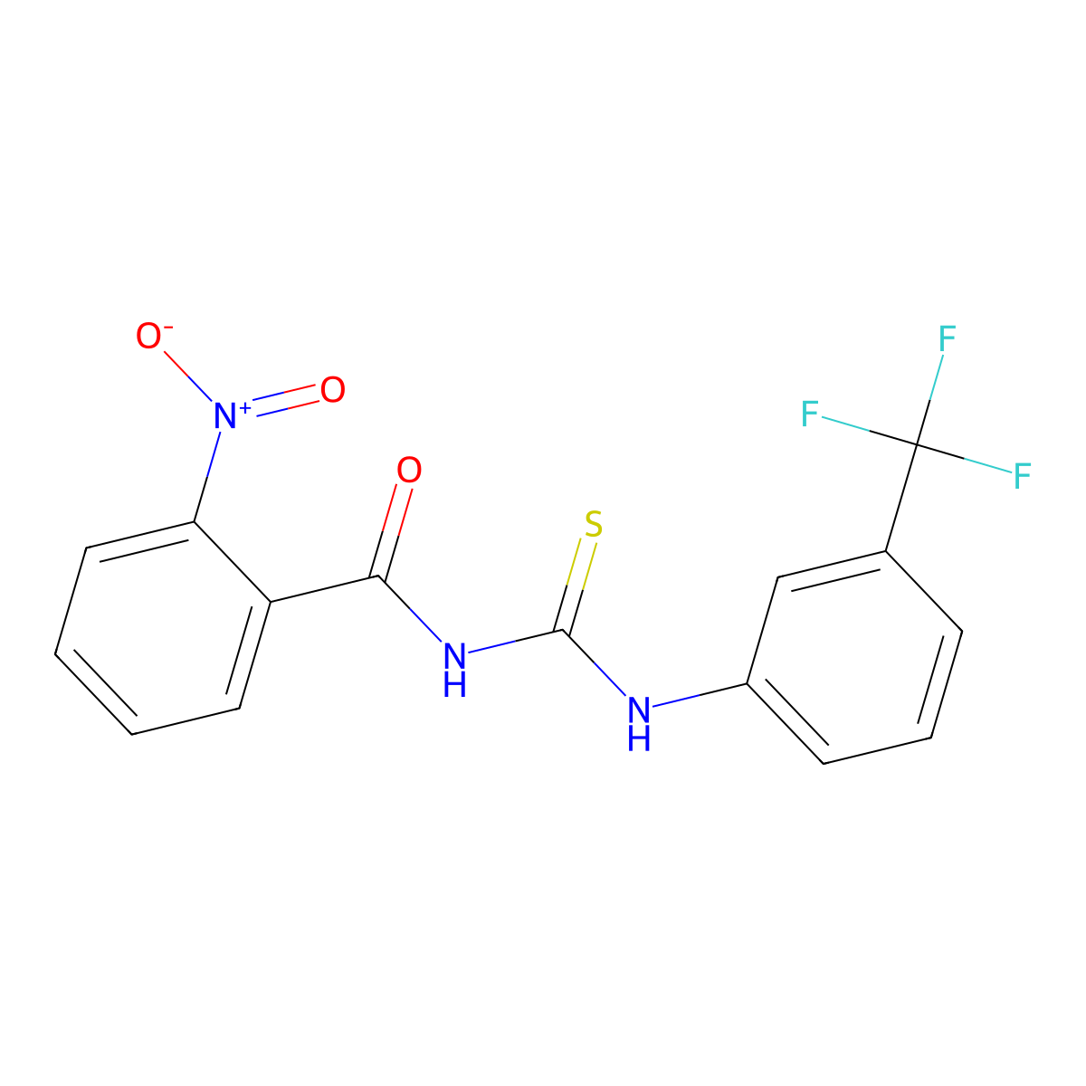2-nitro-N-[[3-(trifluoromethyl)phenyl]carbamothioyl]benzamide molecular structure, CAS 426231-55-2