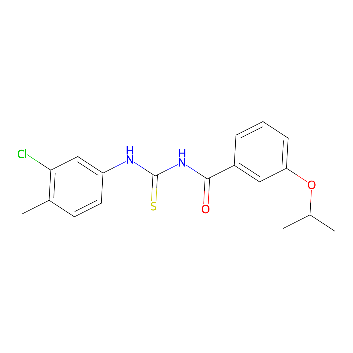 N-[(3-chloro-4-methylphenyl)carbamothioyl]-3-propan-2-yloxybenzamide molecular structure, CAS 426231-68-7