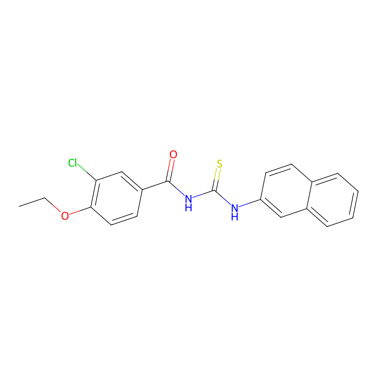 3-chloro-4-ethoxy-N-(naphthalen-2-ylcarbamothioyl)benzamide molecular structure, CAS 426231-69-8