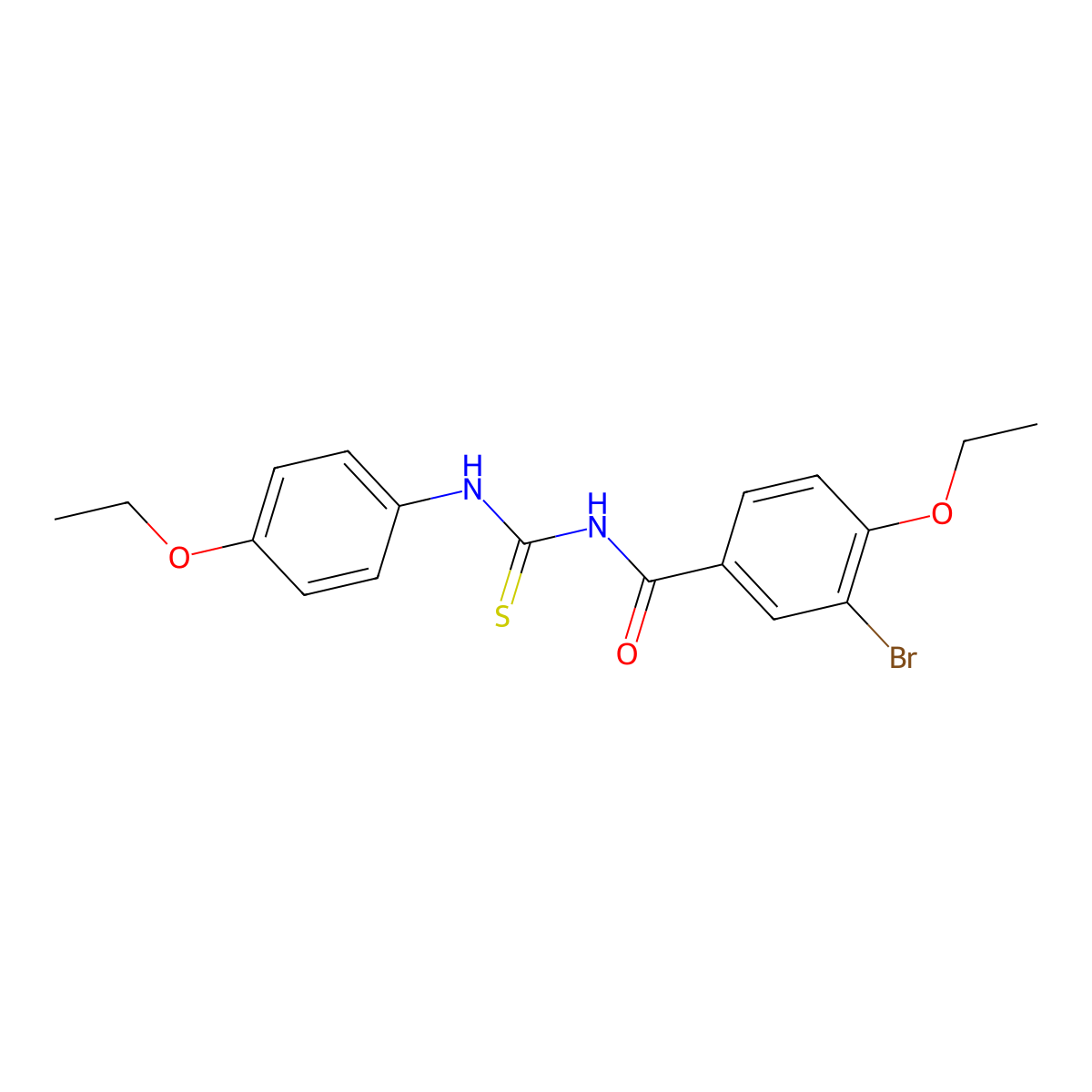 3-bromo-4-ethoxy-N-[(4-ethoxyphenyl)carbamothioyl]benzamide molecular structure, CAS 426231-81-4
