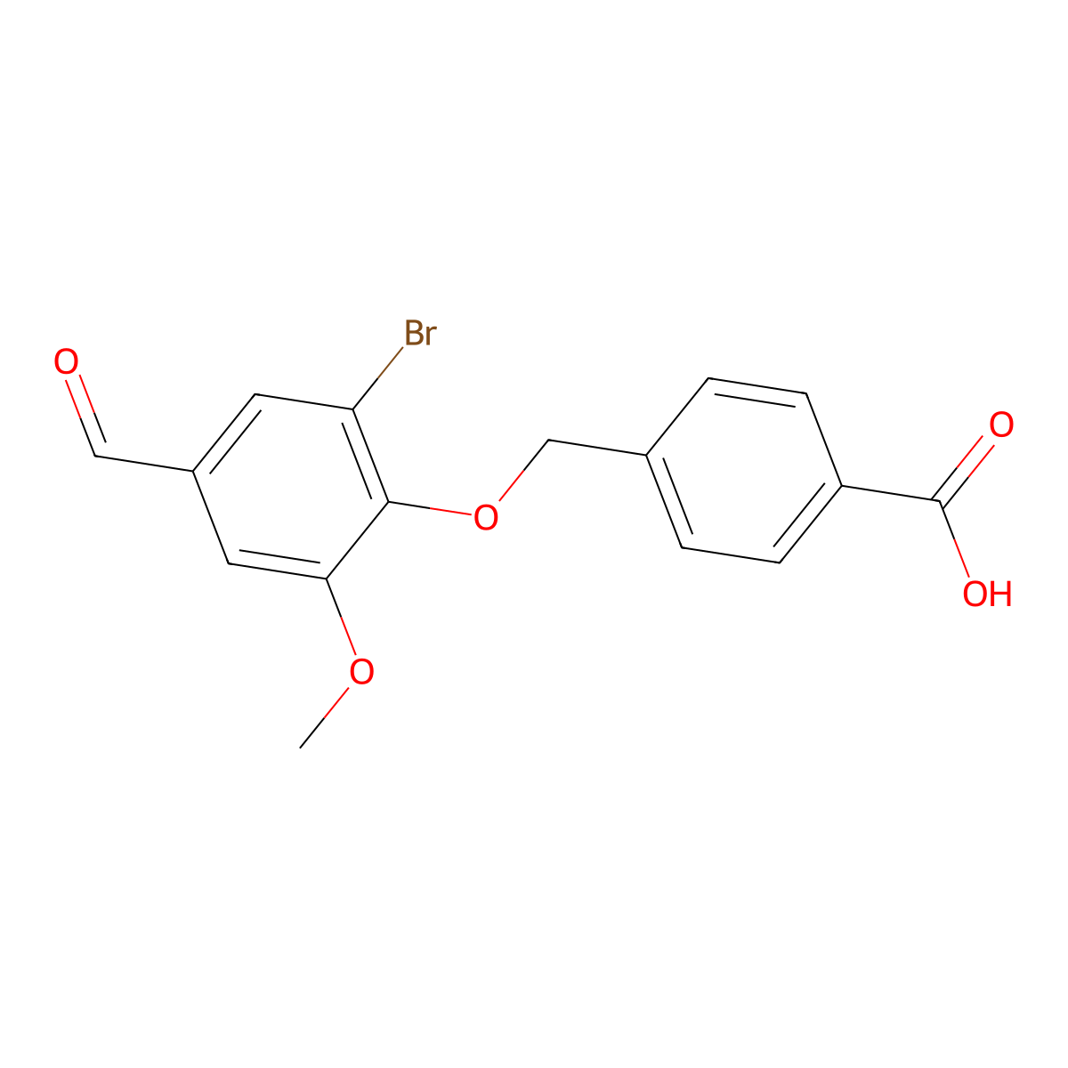 4-[(2-Bromo-4-formyl-6-methoxyphenoxy)methyl]benzoic acid molecular structure, CAS 426231-89-2