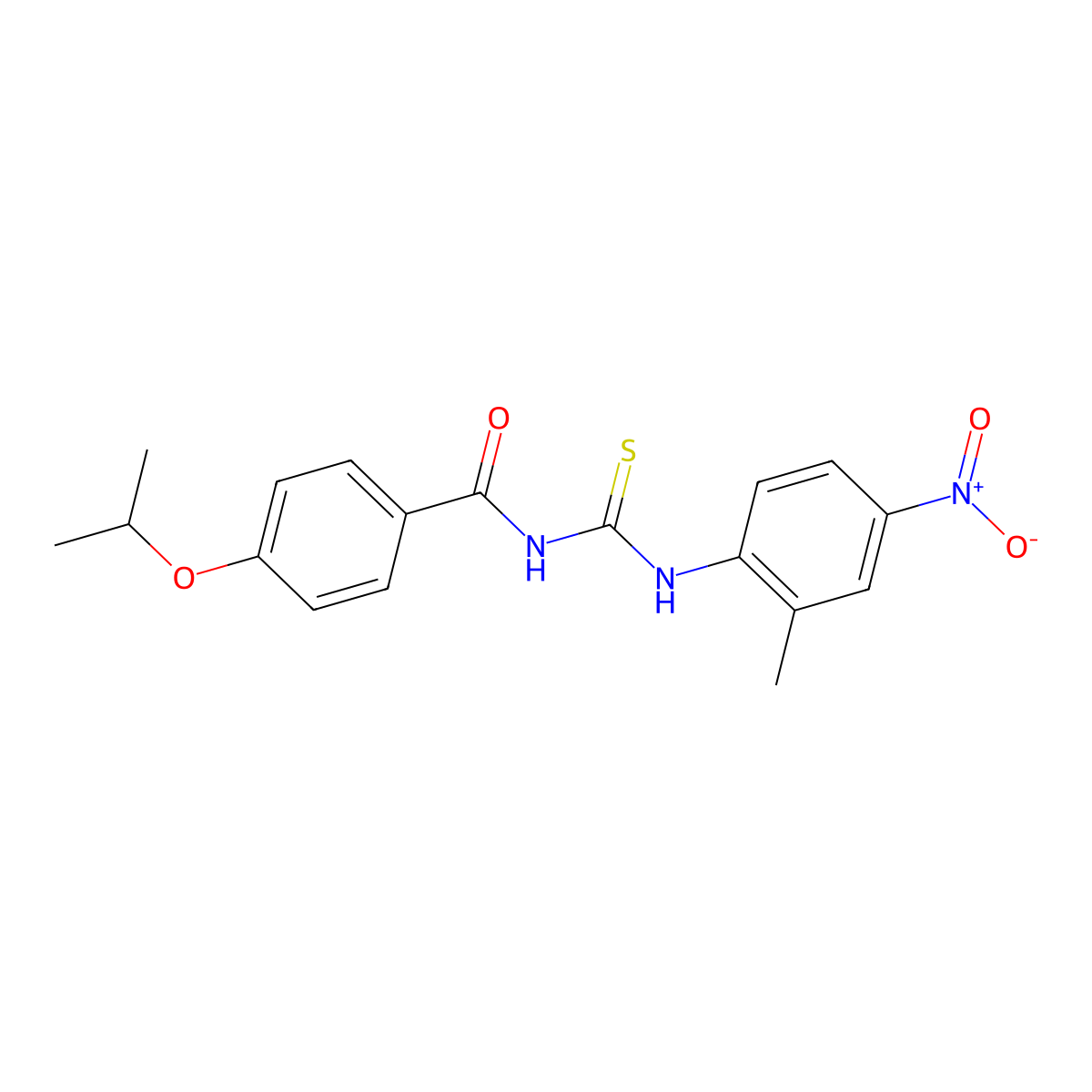 N-[(2-methyl-4-nitrophenyl)carbamothioyl]-4-propan-2-yloxybenzamide molecular structure, CAS 426232-20-4