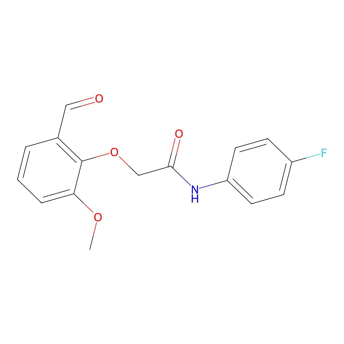 N-(4-fluorophenyl)-2-(2-formyl-6-methoxyphenoxy)acetamide molecular structure, CAS 426232-26-0