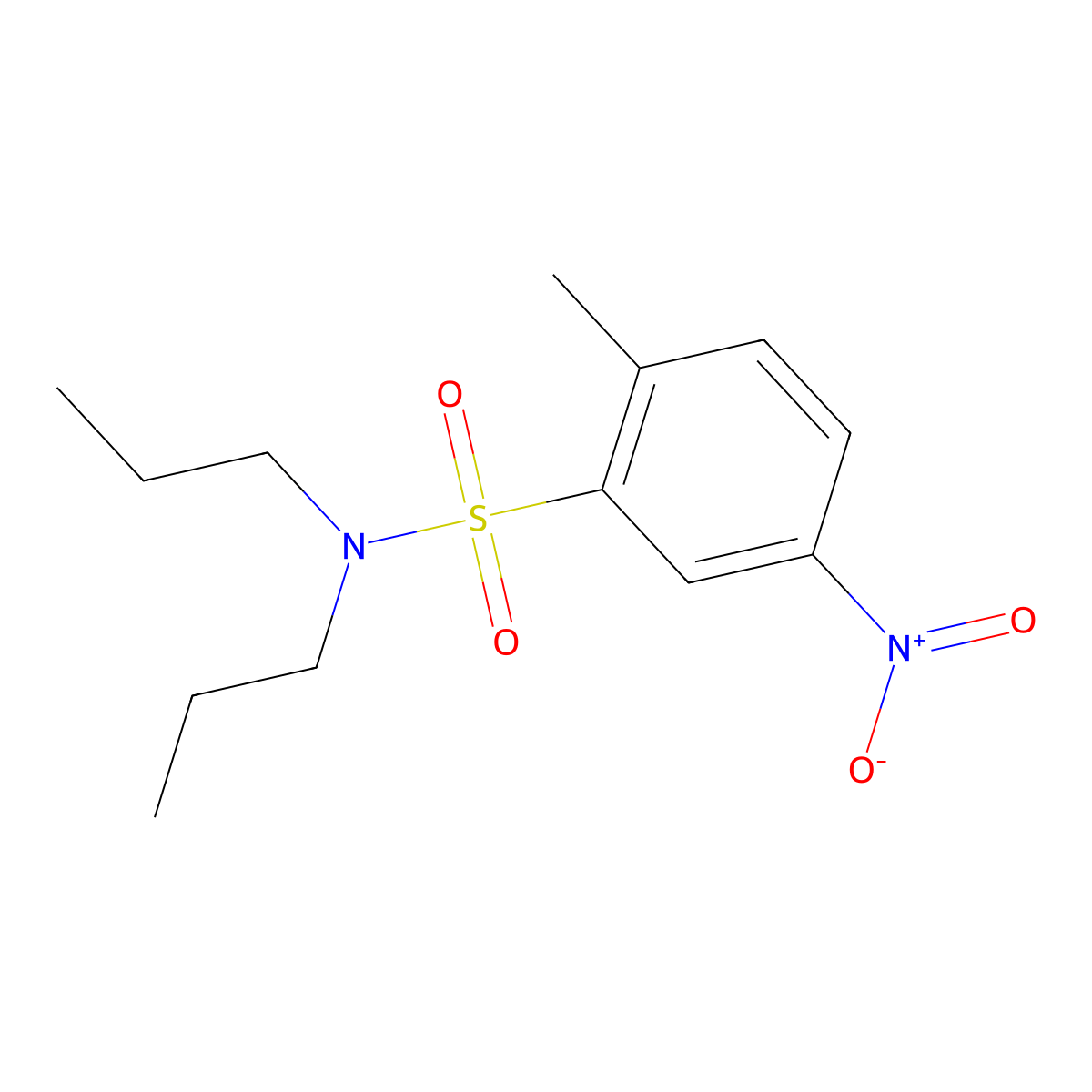 2-methyl-5-nitro-N,N-dipropylbenzenesulfonamide molecular structure, CAS 426232-39-5