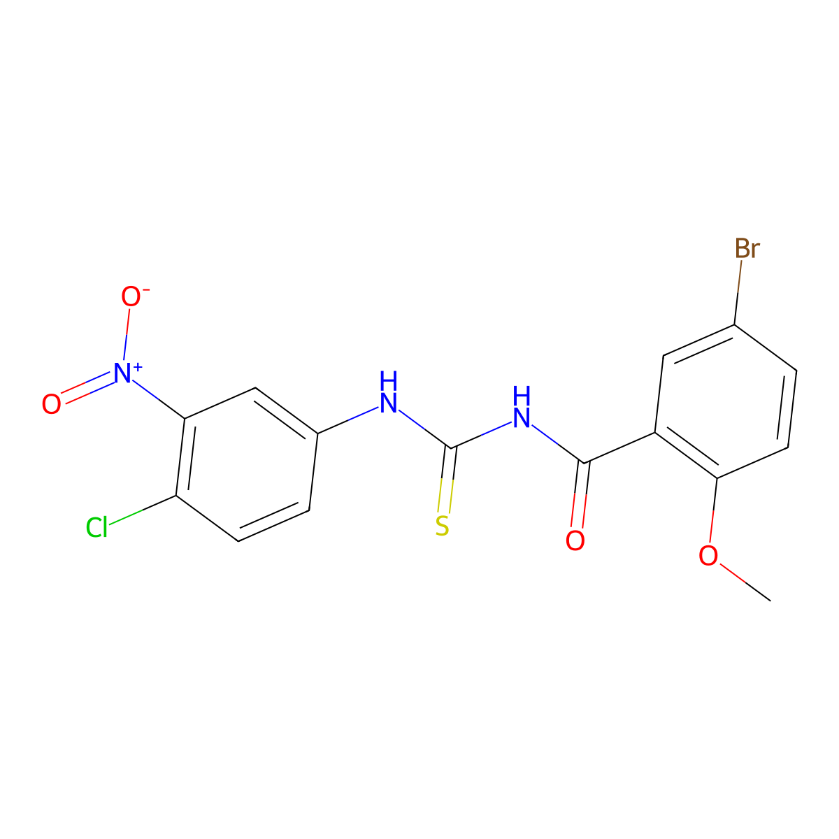 5-bromo-N-[(4-chloro-3-nitrophenyl)carbamothioyl]-2-methoxybenzamide molecular structure, CAS 426232-58-8