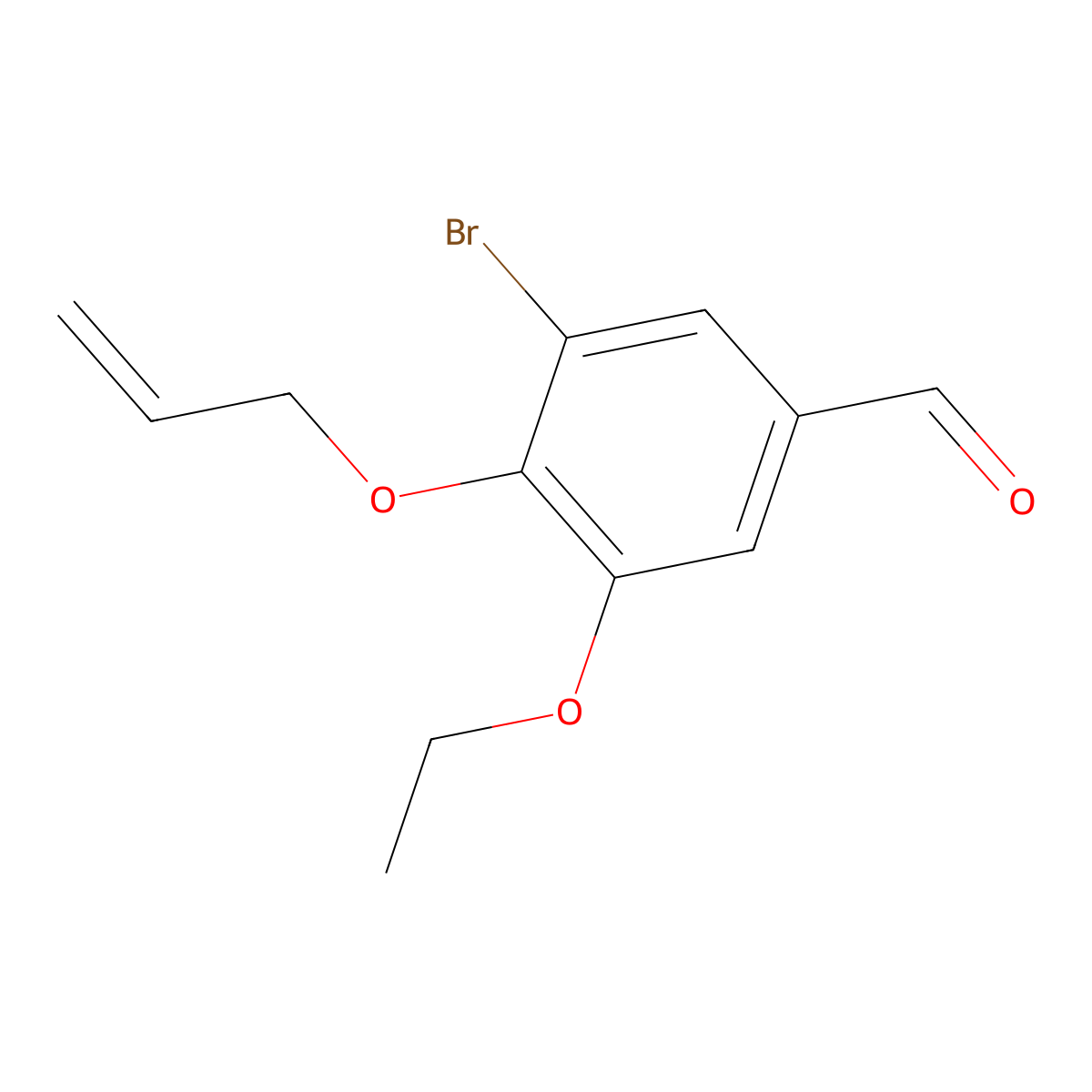 3-Bromo-5-ethoxy-4-(prop-2-en-1-yloxy)benzaldehyde molecular structure, CAS 426232-67-9