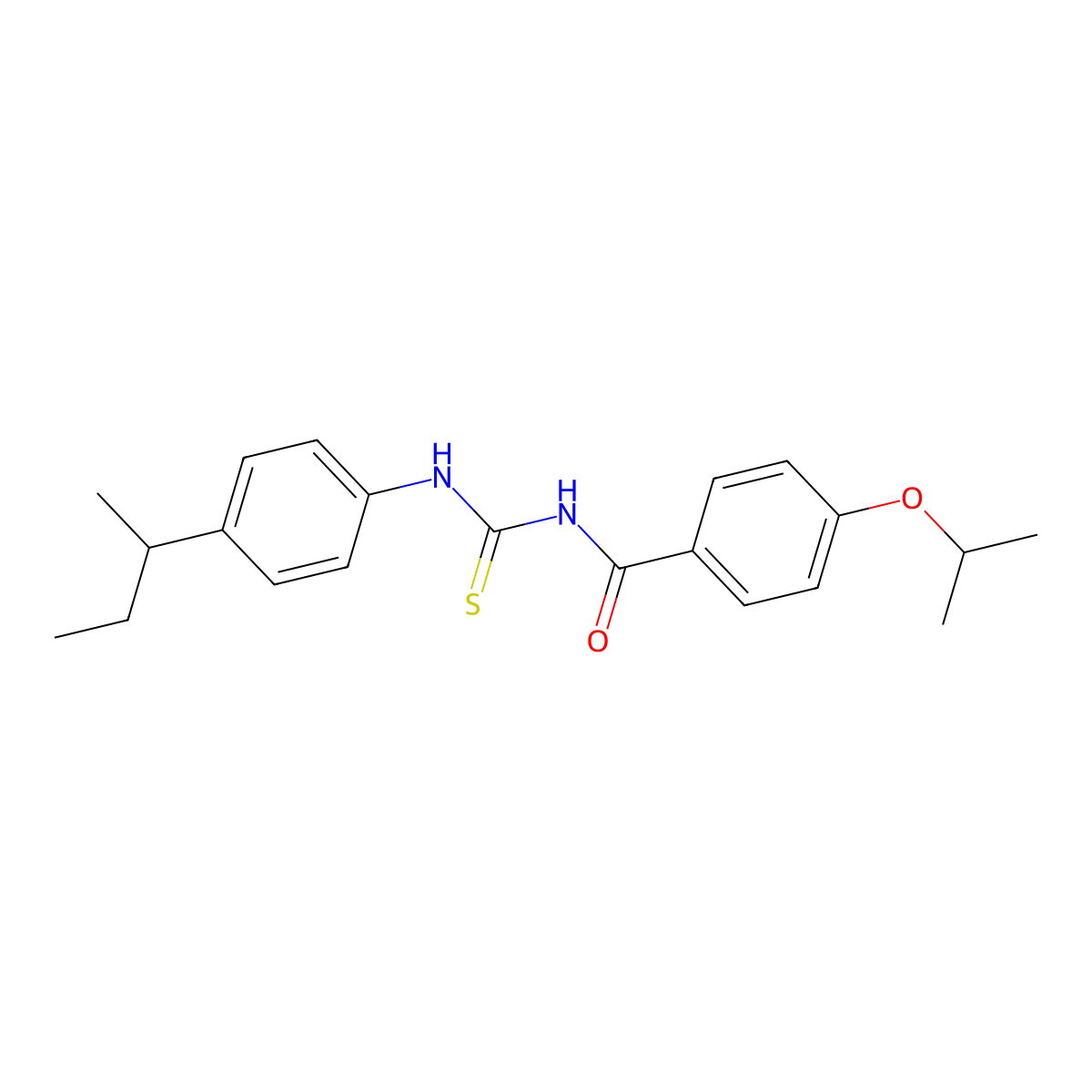 N-{[4-(butan-2-yl)phenyl]carbamothioyl}-4-(propan-2-yloxy)benzamide molecular structure, CAS 426232-78-2