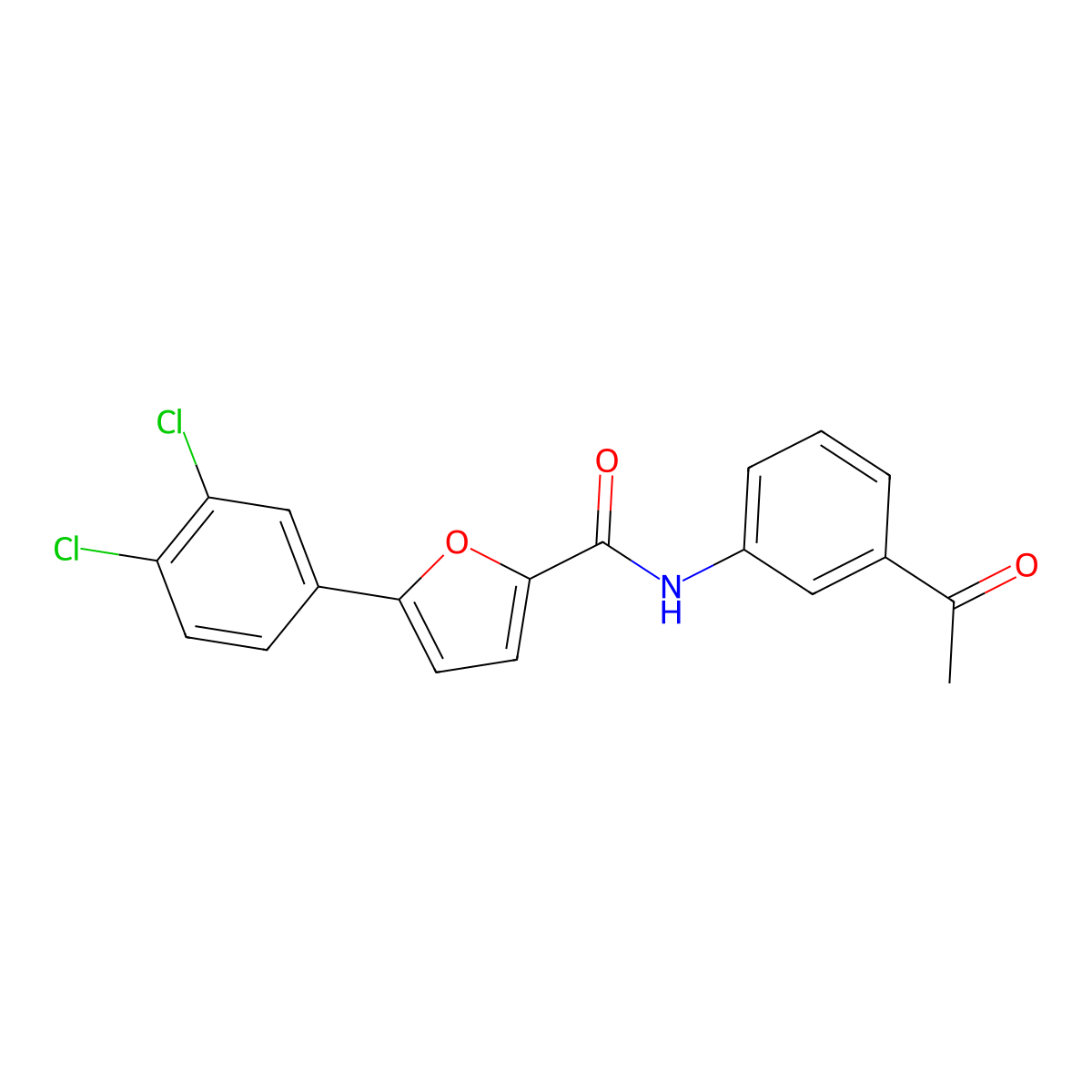 N-(3-acetylphenyl)-5-(3,4-dichlorophenyl)furan-2-carboxamide molecular structure, CAS 426233-74-1