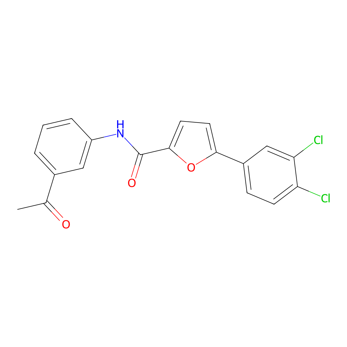 N-(3-acetylphenyl)-5-(3,4-dichlorophenyl)furan-2-carboxamide molecular structure, CAS 426233-74-1