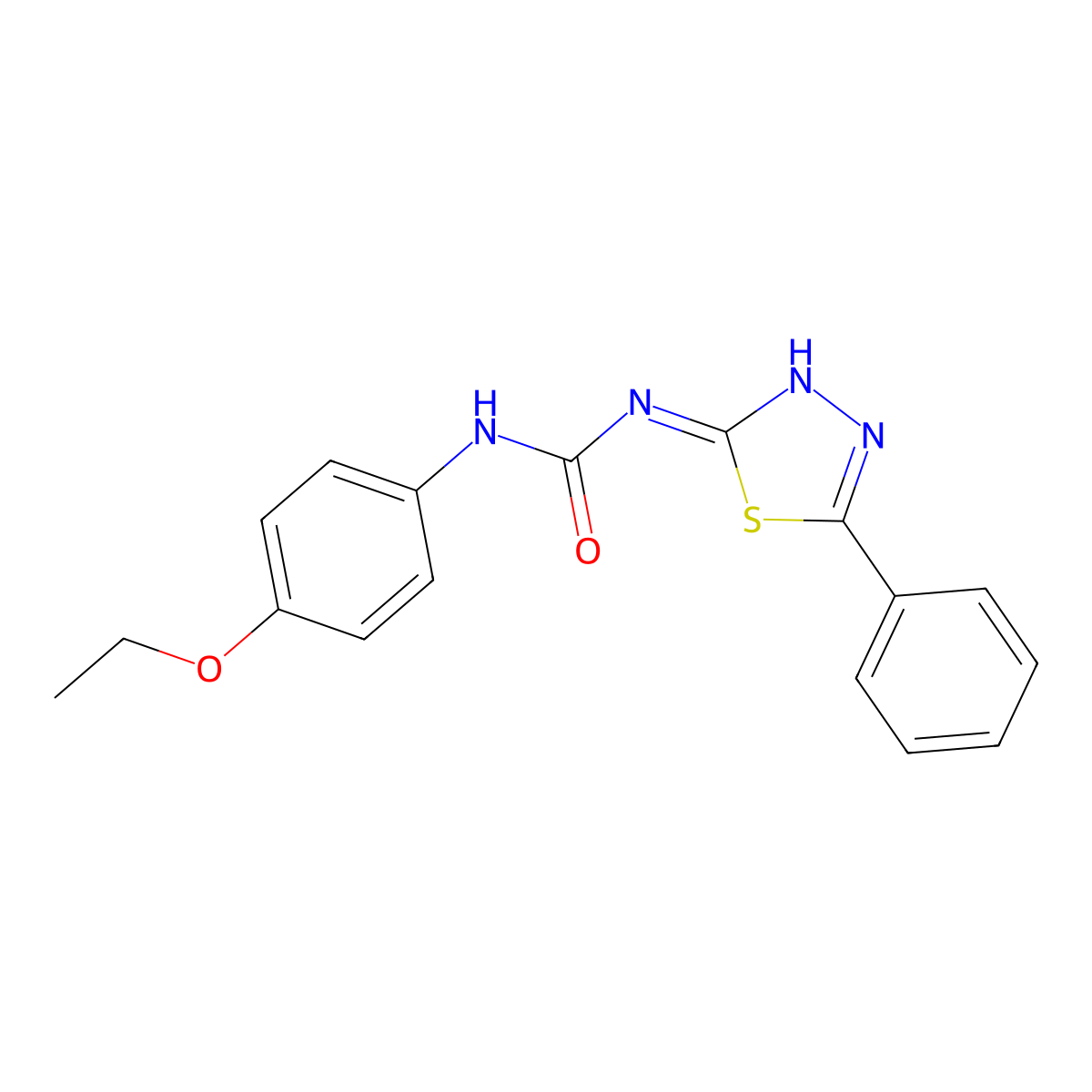1-(4-Ethoxyphenyl)-3-(5-phenyl-1,3,4-thiadiazol-2-yl)urea molecular structure, CAS 426234-24-4