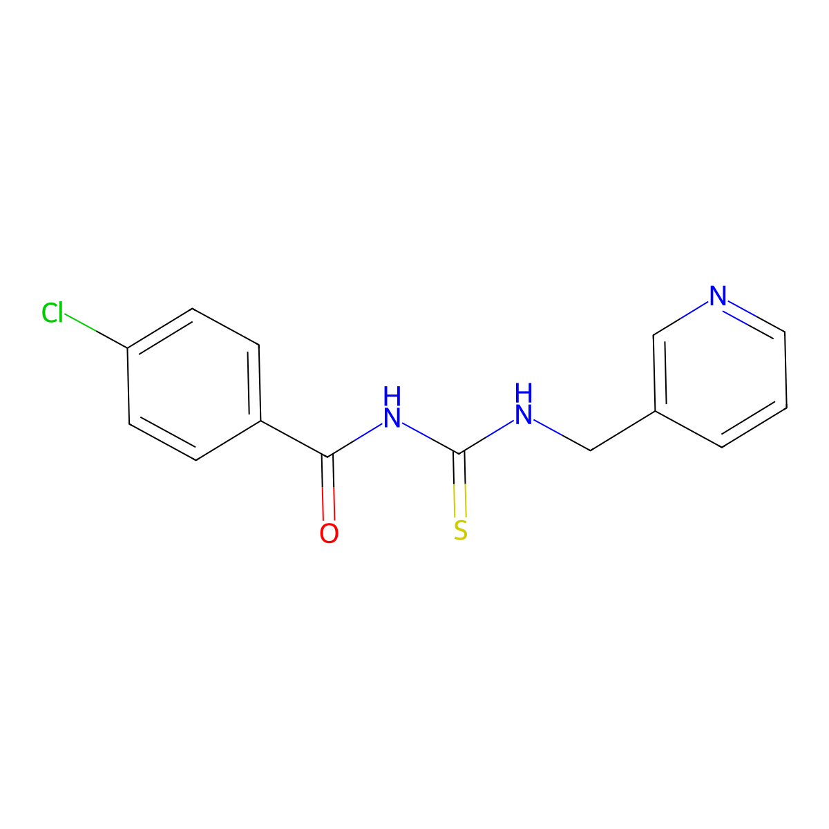 4-chloro-N-[(pyridin-3-ylmethyl)carbamothioyl]benzamide molecular structure, CAS 426234-54-0