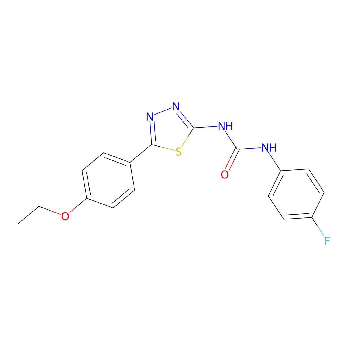1-[5-(4-Ethoxyphenyl)-1,3,4-thiadiazol-2-yl]-3-(4-fluorophenyl)urea molecular structure, CAS 426234-87-9