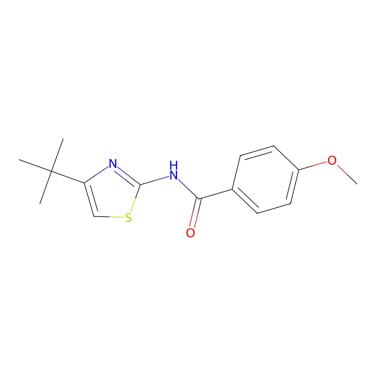 N-(4-tert-butyl-1,3-thiazol-2-yl)-4-methoxybenzamide molecular structure, CAS 426234-89-1