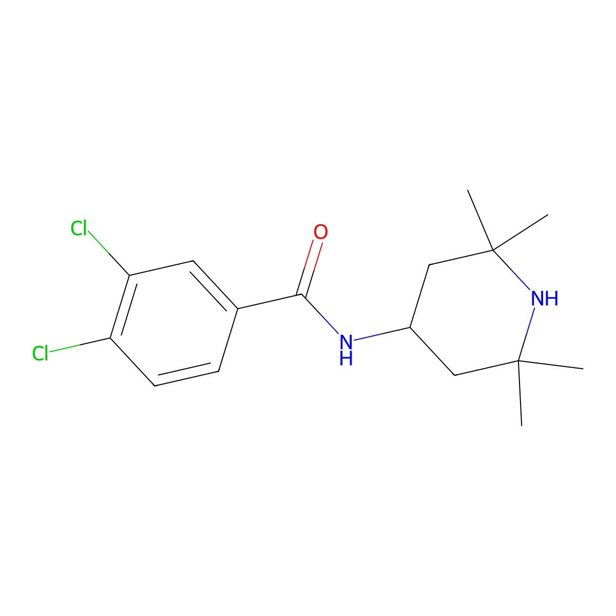 3,4-dichloro-N-(2,2,6,6-tetramethylpiperidin-4-yl)benzamide molecular structure, CAS 426235-02-1