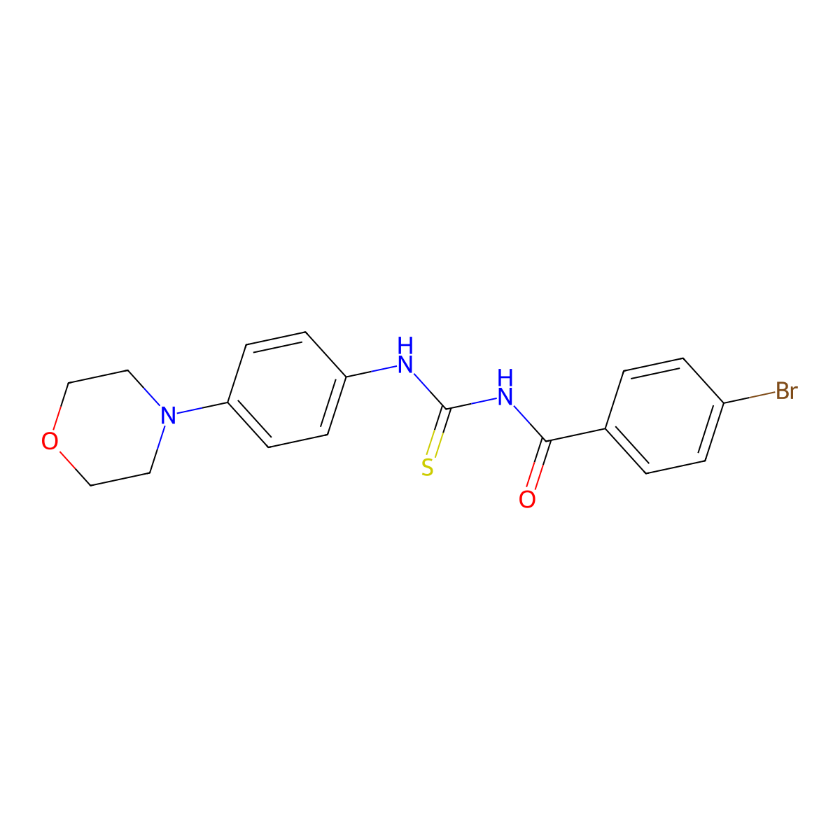 4-bromo-N-[(4-morpholin-4-ylphenyl)carbamothioyl]benzamide molecular structure, CAS 426235-11-2
