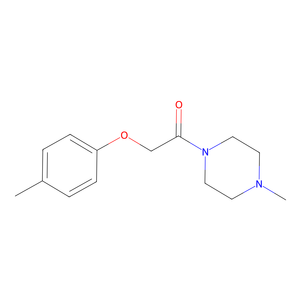 2-(4-Methylphenoxy)-1-(4-methylpiperazin-1-yl)ethan-1-one molecular structure, CAS 426235-15-6