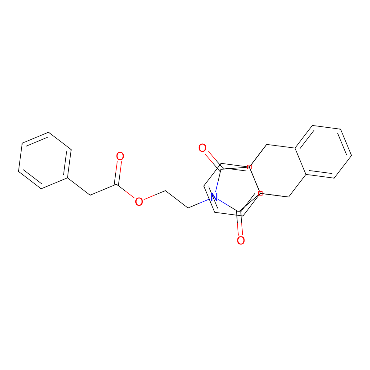 2-(16,18-Dioxo-17-azapentacyclo[6.6.5.0~2,7~.0~9,14~.0~15,19~]nonadeca-2,4,6,9,11,13-hexaen-17-yl)ethyl phenylacetate molecular structure, CAS 426235-30-5