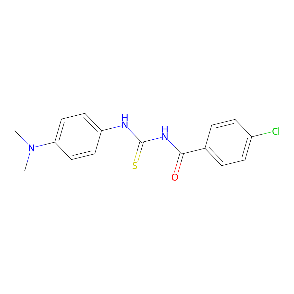 4-chloro-N-{[4-(dimethylamino)phenyl]carbamothioyl}benzamide molecular structure, CAS 426235-34-9