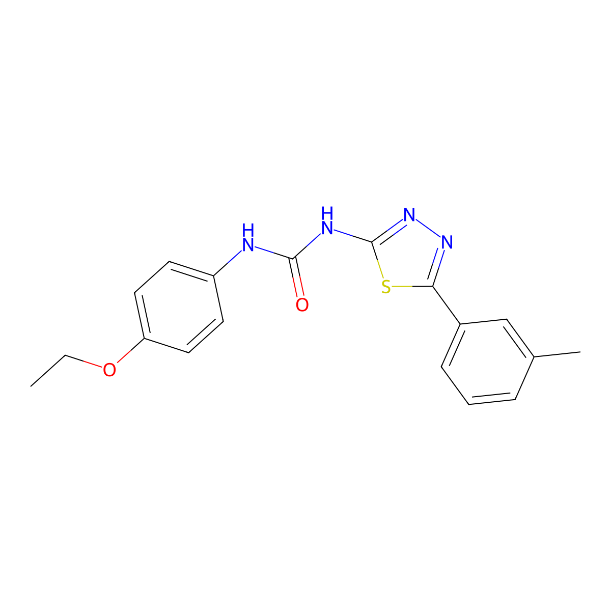 1-(4-Ethoxyphenyl)-3-[5-(3-methylphenyl)-1,3,4-thiadiazol-2-yl]urea molecular structure, CAS 426236-40-0