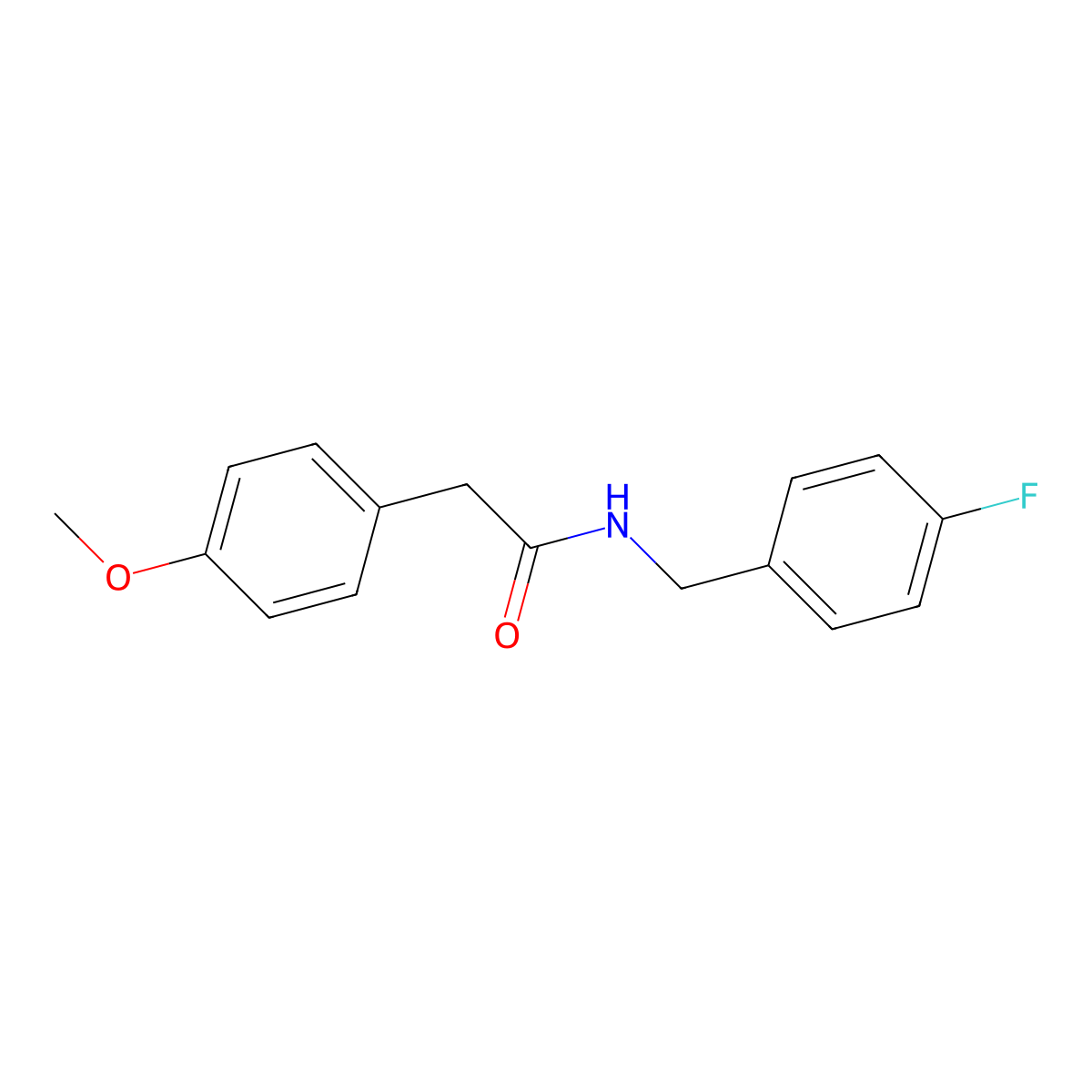 N-(4-fluorobenzyl)-2-(4-methoxyphenyl)acetamide molecular structure, CAS 426237-28-7