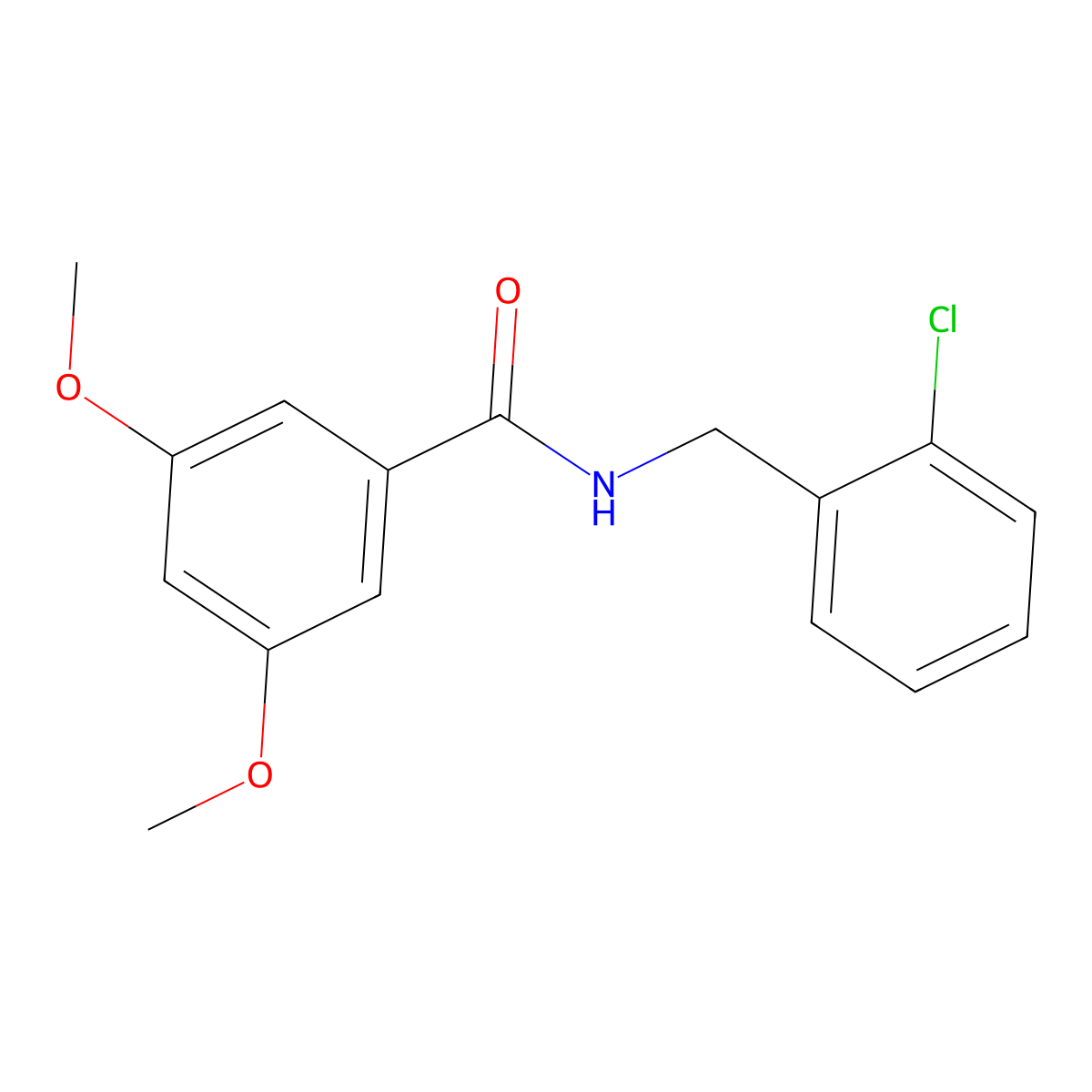 N-[(2-chlorophenyl)methyl]-3,5-dimethoxybenzamide molecular structure, CAS 426238-40-6