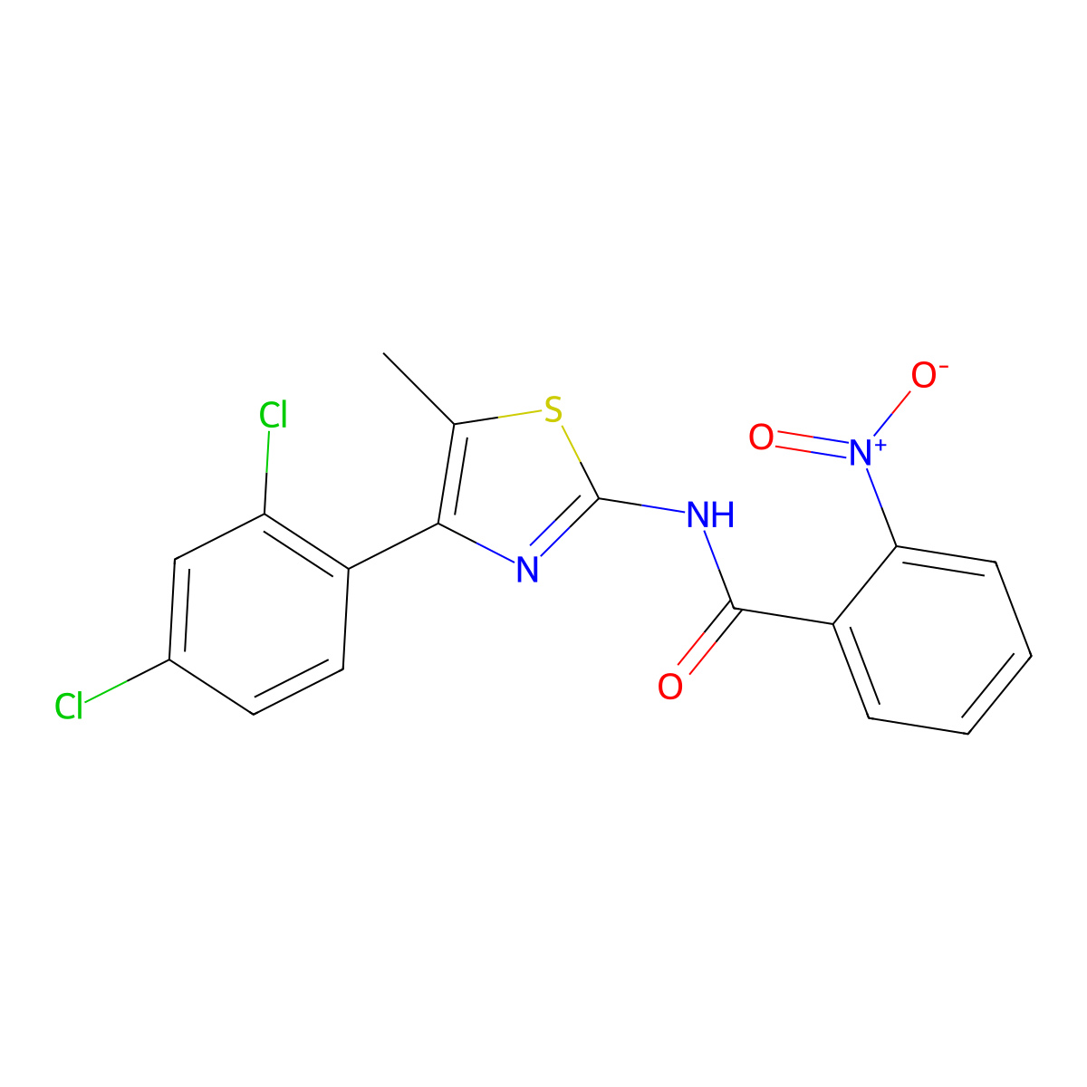 N-[4-(2,4-dichlorophenyl)-5-methyl-1,3-thiazol-2-yl]-2-nitrobenzamide molecular structure, CAS 426238-76-8