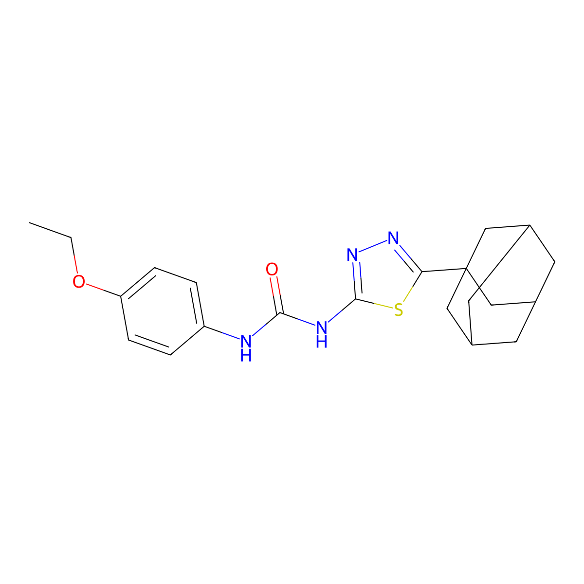 1-[5-(1-Adamantyl)-1,3,4-thiadiazol-2-yl]-3-(4-ethoxyphenyl)urea molecular structure, CAS 426238-98-4