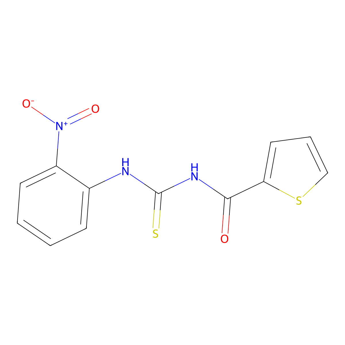 N-[(2-nitrophenyl)carbamothioyl]thiophene-2-carboxamide molecular structure, CAS 426240-18-8