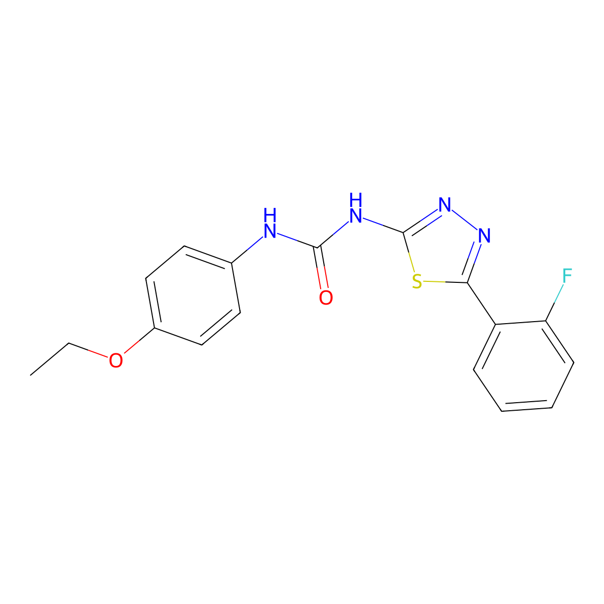 1-(4-Ethoxyphenyl)-3-[5-(2-fluorophenyl)-1,3,4-thiadiazol-2-yl]urea molecular structure, CAS 426241-07-8