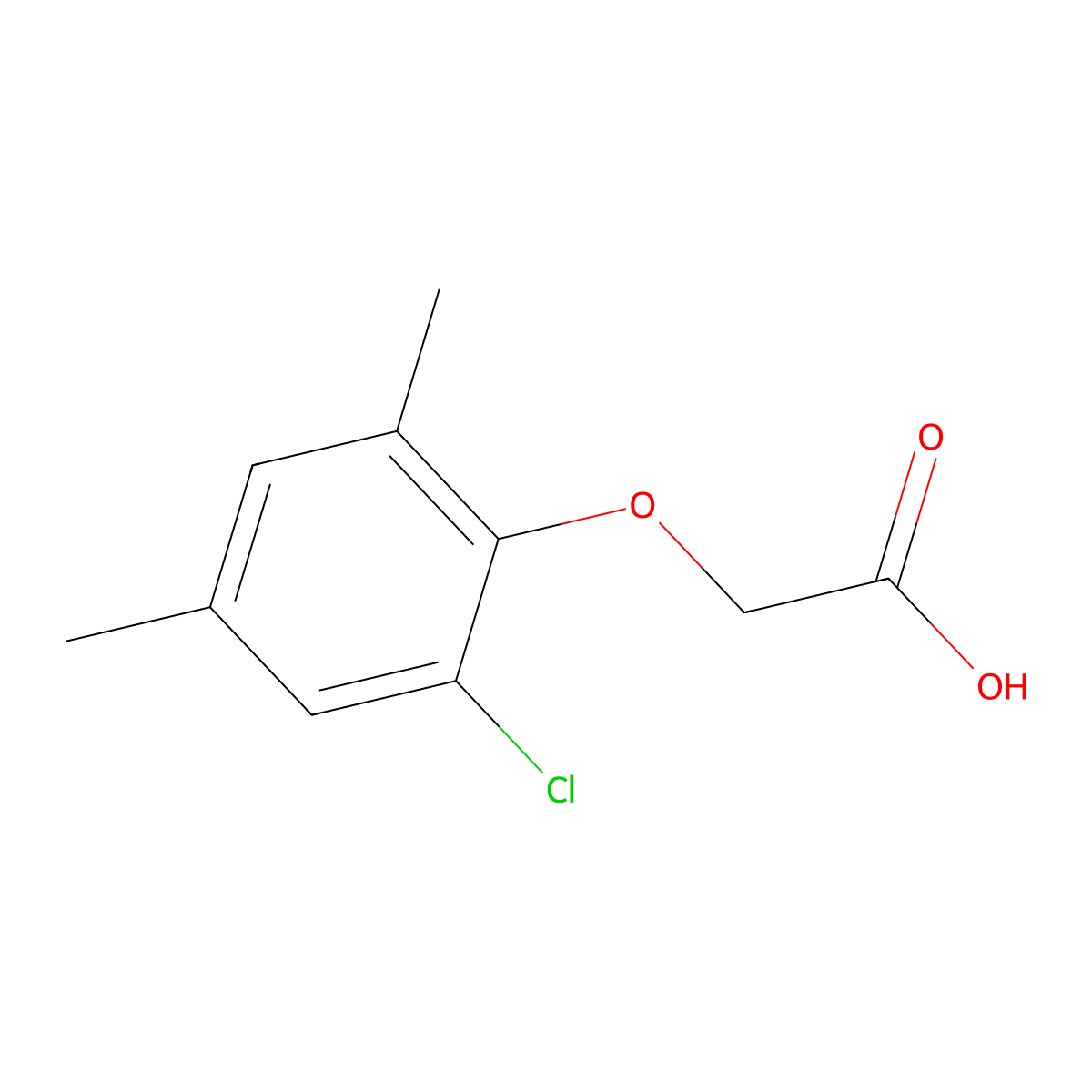 (2-Chloro-4,6-dimethylphenoxy)acetic acid molecular structure, CAS 426241-28-3