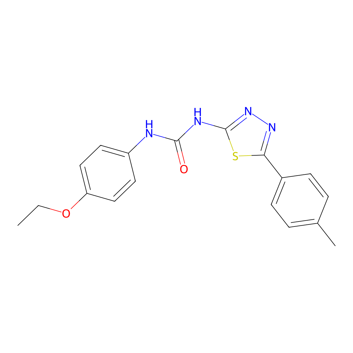 1-(4-Ethoxyphenyl)-3-[5-(4-methylphenyl)-1,3,4-thiadiazol-2-yl]urea molecular structure, CAS 426241-32-9
