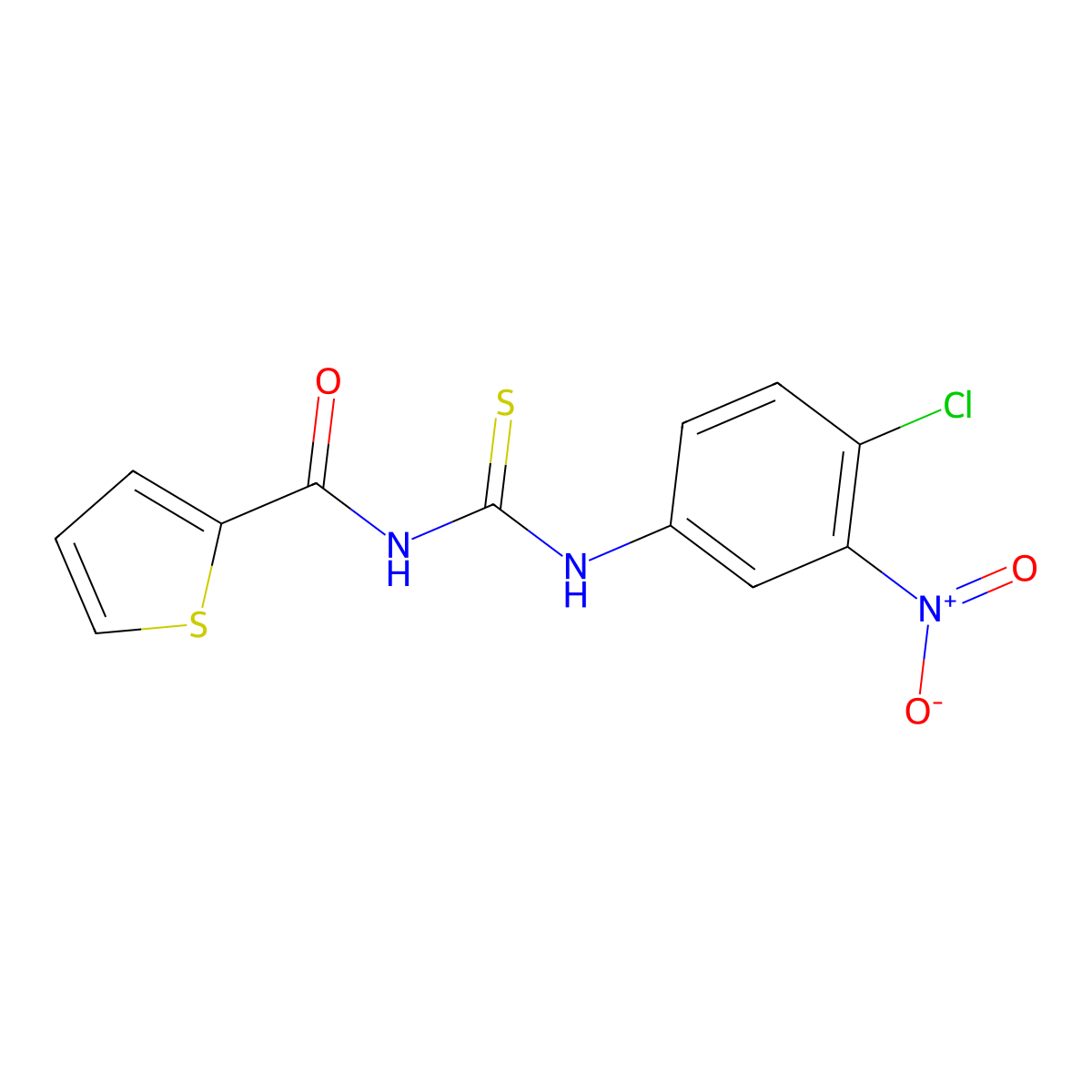 N-[(4-chloro-3-nitrophenyl)carbamothioyl]thiophene-2-carboxamide molecular structure, CAS 426243-75-6