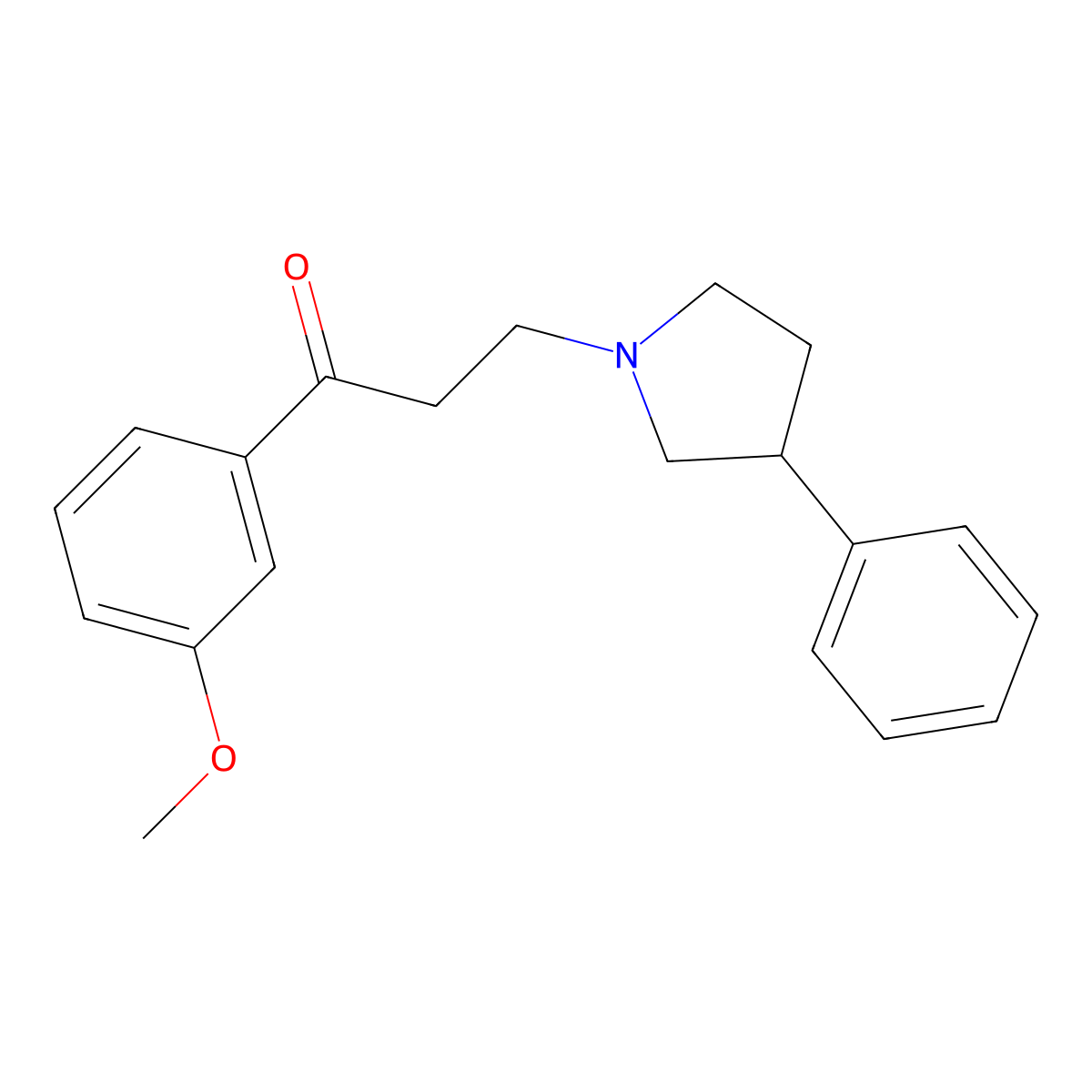 1-(3-Methoxyphenyl)-3-(3-phenylpyrrolidin-1-yl)propan-1-one molecular structure, CAS 426243-78-9