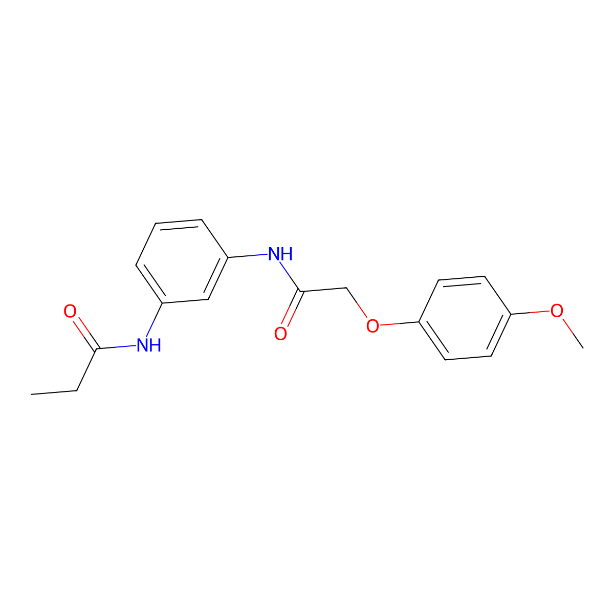N-(3-{[2-(4-methoxyphenoxy)acetyl]amino}phenyl)propanamide molecular structure, CAS 426243-96-1