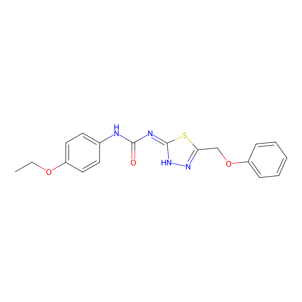 1-(4-Ethoxyphenyl)-3-[5-(phenoxymethyl)-1,3,4-thiadiazol-2-yl]urea molecular structure, CAS 426244-07-7