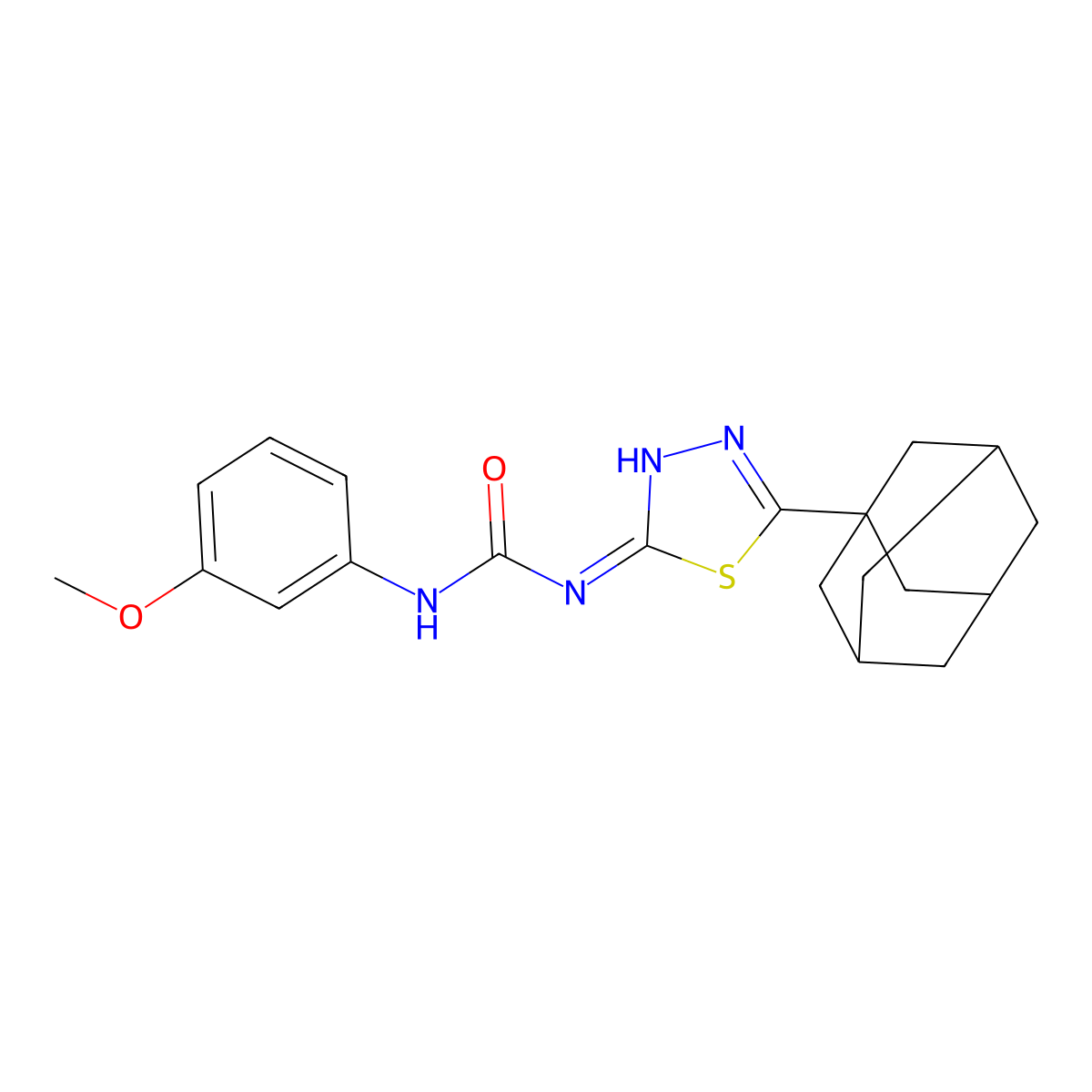 N-[5-(1-adamantyl)-1,3,4-thiadiazol-2-yl]-N'-(3-methoxyphenyl)urea molecular structure, CAS 426245-29-6