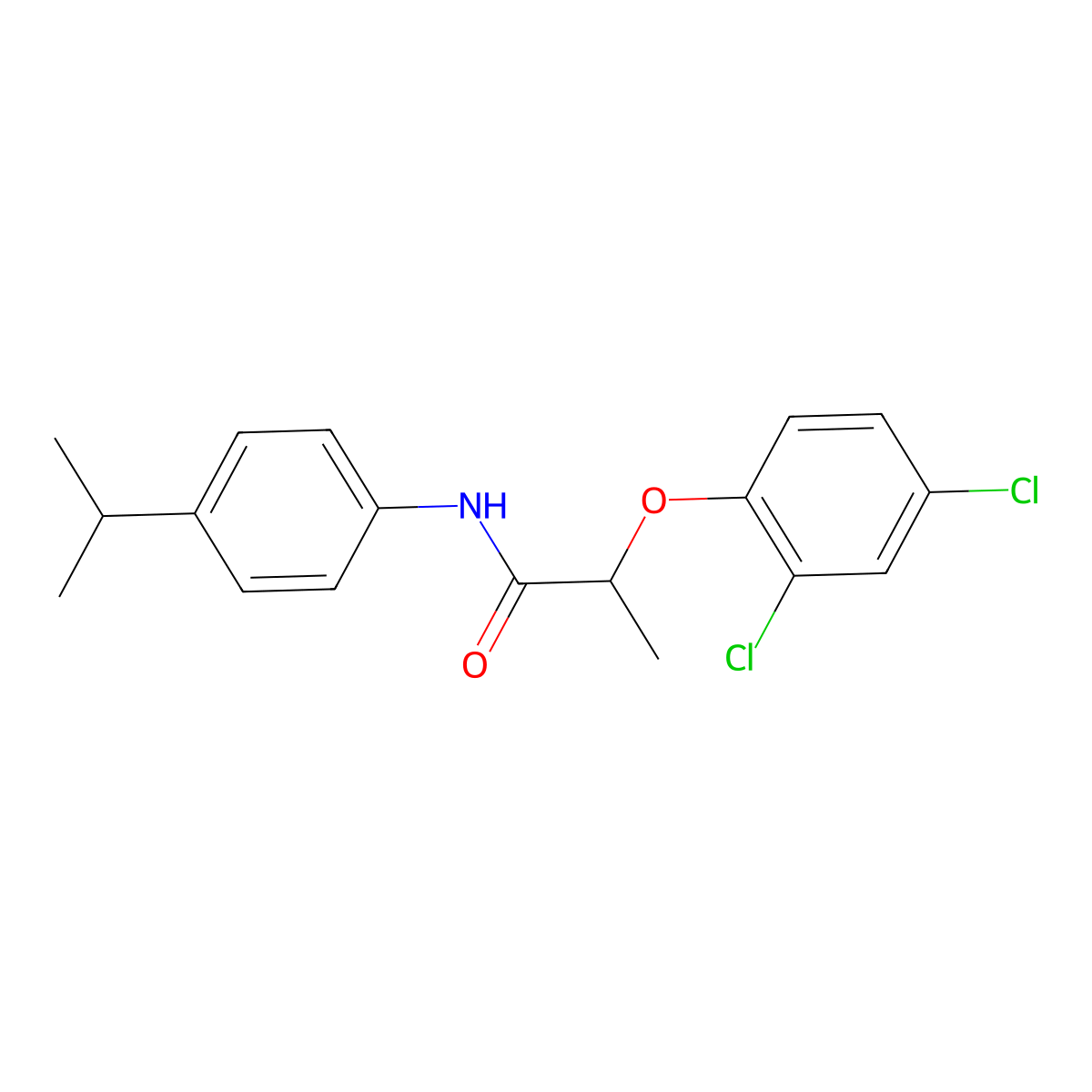2-(2,4-dichlorophenoxy)-N-(4-propan-2-ylphenyl)propanamide molecular structure, CAS 426245-58-1