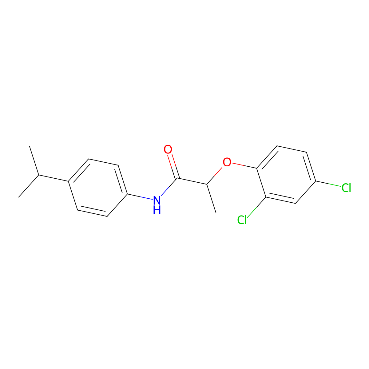 2-(2,4-dichlorophenoxy)-N-(4-propan-2-ylphenyl)propanamide molecular structure, CAS 426245-58-1