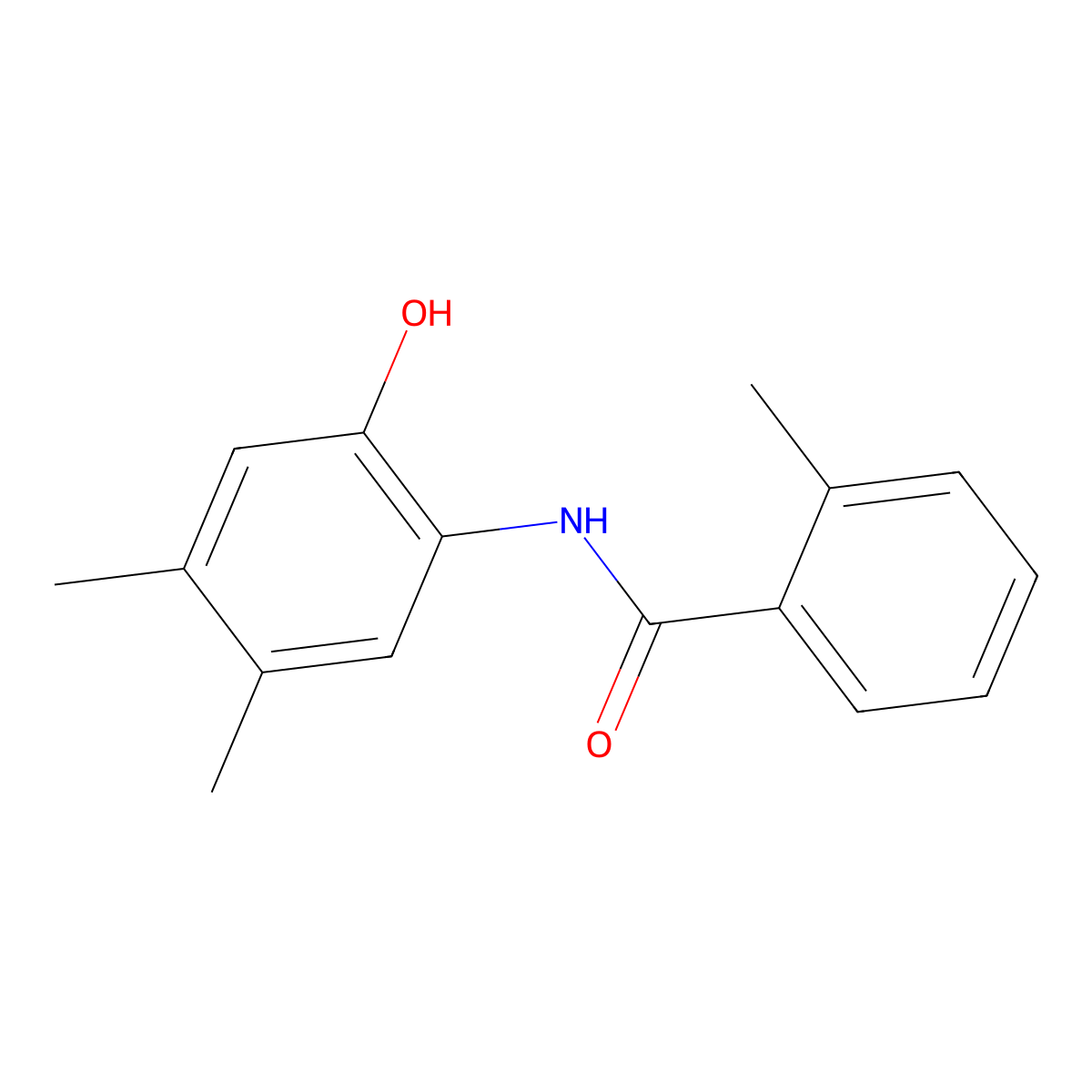 N-(2-hydroxy-4,5-dimethylphenyl)-2-methylbenzamide molecular structure, CAS 426246-12-0