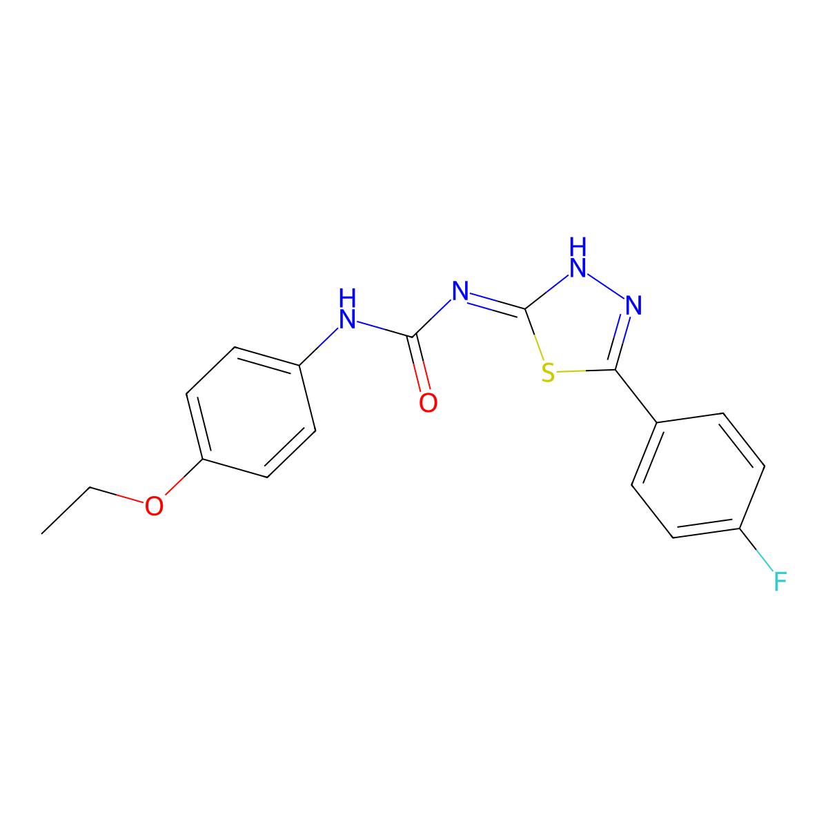 1-(4-Ethoxyphenyl)-3-[5-(4-fluorophenyl)-1,3,4-thiadiazol-2-yl]urea molecular structure, CAS 426246-17-5