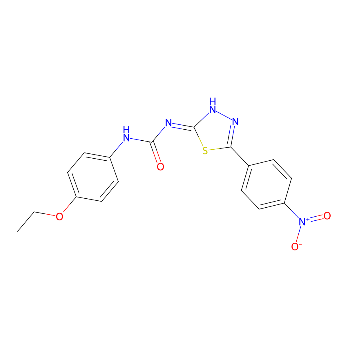 1-(4-Ethoxyphenyl)-3-[5-(4-nitrophenyl)-1,3,4-thiadiazol-2-yl]urea molecular structure, CAS 426246-63-1