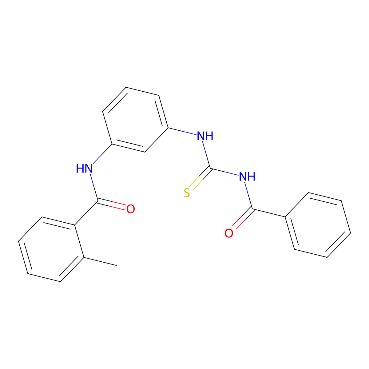 N-[3-(benzoylcarbamothioylamino)phenyl]-2-methylbenzamide molecular structure, CAS 426247-12-3