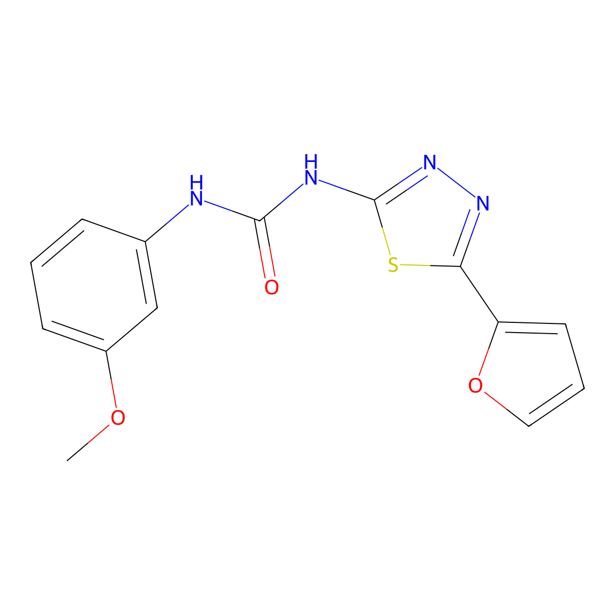 1-(5-(Furan-2-yl)-1,3,4-thiadiazol-2-yl)-3-(3-methoxyphenyl)urea molecular structure, CAS 426247-13-4
