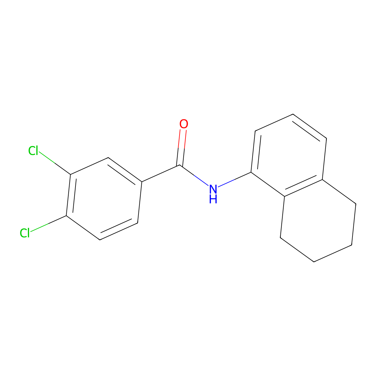 3,4-dichloro-N-(5,6,7,8-tetrahydronaphthalen-1-yl)benzamide molecular structure, CAS 426247-79-2