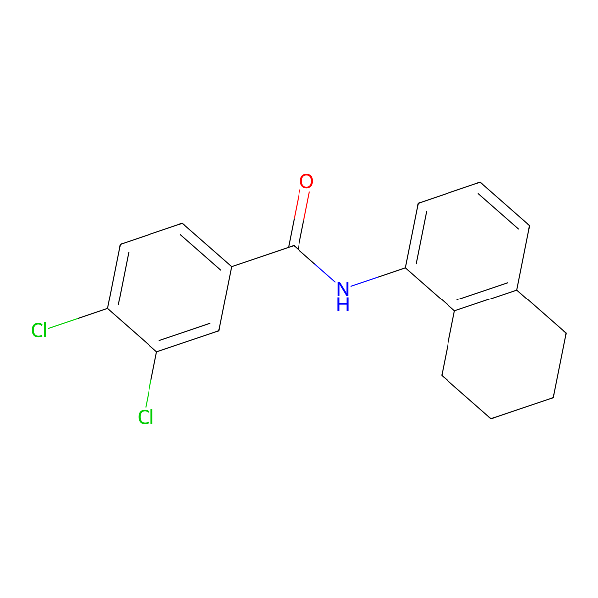 3,4-dichloro-N-(5,6,7,8-tetrahydronaphthalen-1-yl)benzamide molecular structure, CAS 426247-79-2
