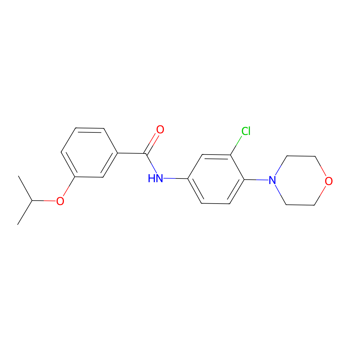 N-(3-chloro-4-morpholin-4-ylphenyl)-3-propan-2-yloxybenzamide molecular structure, CAS 426248-04-6