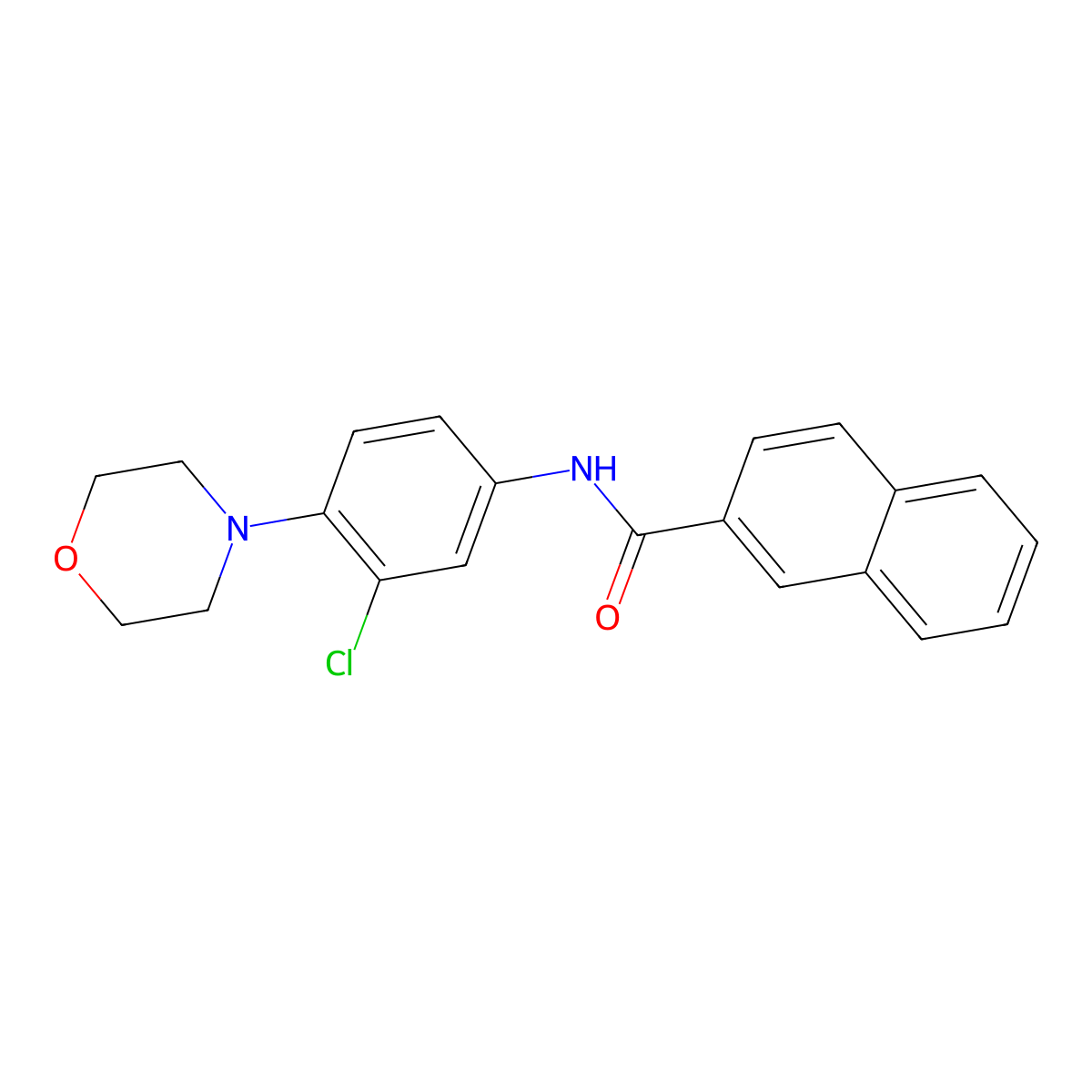 N-(3-chloro-4-morpholin-4-ylphenyl)naphthalene-2-carboxamide molecular structure, CAS 426248-08-0