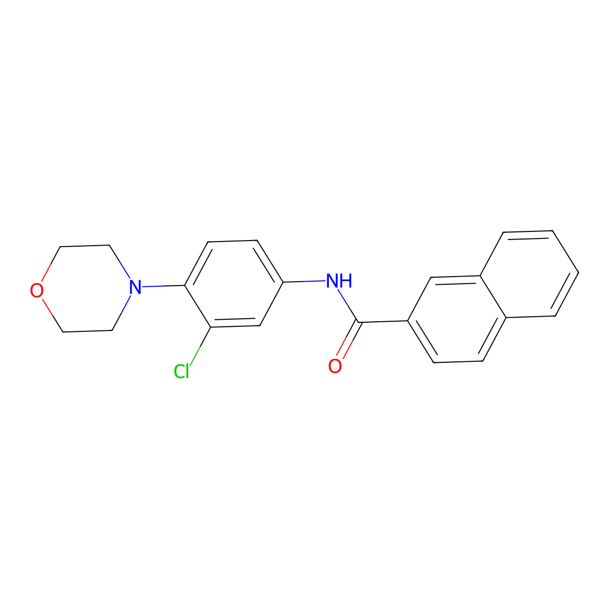 N-(3-chloro-4-morpholin-4-ylphenyl)naphthalene-2-carboxamide molecular structure, CAS 426248-08-0