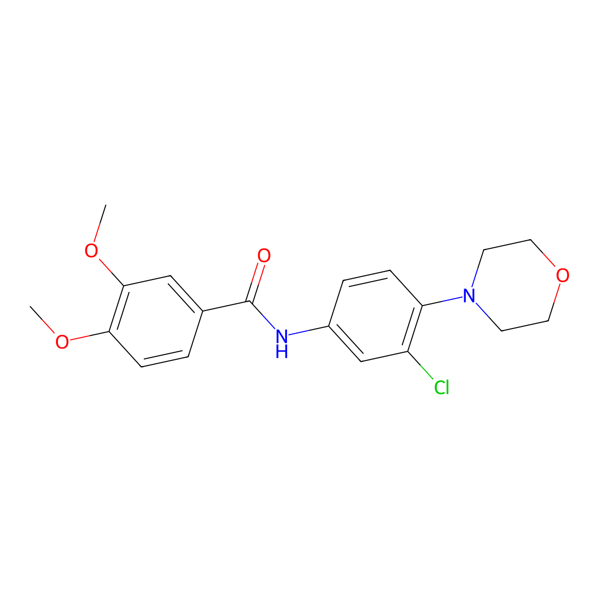 N-(3-chloro-4-morpholin-4-ylphenyl)-3,4-dimethoxybenzamide molecular structure, CAS 426248-21-7